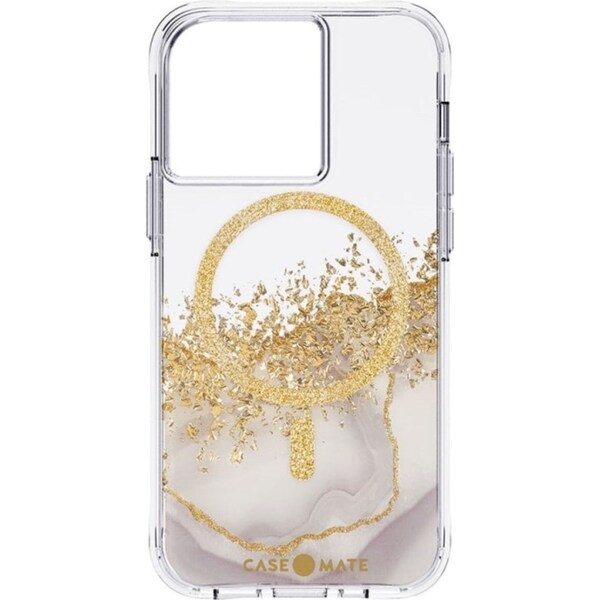 Case-Mate Karat Marble Case MagSafe For iPhone 13/ iPhone 14 (6.1") - White Marble
