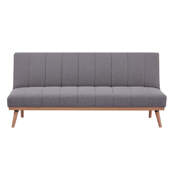 Monroe 3 Seater Sofa Futon Bed Fabric Lounge Couch - Graphite