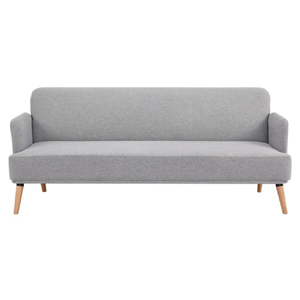 Merlin 3 Seater Sofa Futon Bed Fabric Lounge Couch - Grey