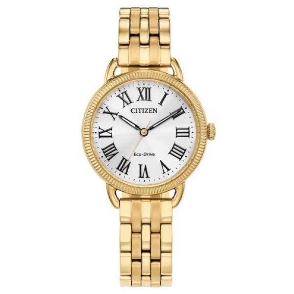 Citizen Eco-Drive Silver Dial Stainless Steel Dress Women's Watch (EM1052-51A)