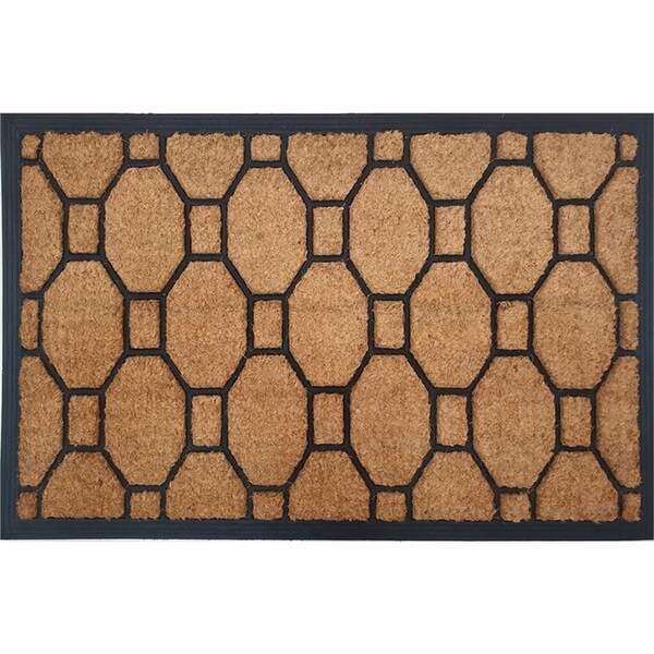 Solemate Embossed Geometric 58x93cm Functional Outdoor Front Doormat