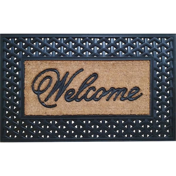 Solemate Rubber & Coir Welcome 60x90cm Functional Outdoor Front Doormat