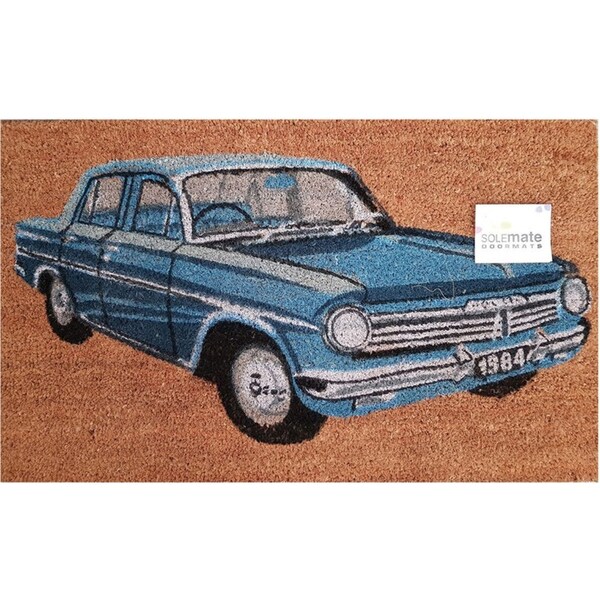 Solemate PVC Backed Coir EH Holden 45x75cm Slim Outdoor Stylish Doormat