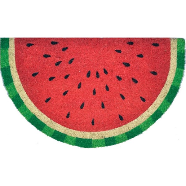 Solemate PVC Water Melon Doormat Fair Trade 45x75cm Red & Green