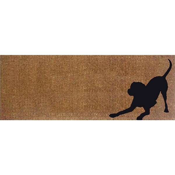 Solemate PVC Back Playful Dog Doormat 45x110cm Eco Friendly Pets Multicoloured