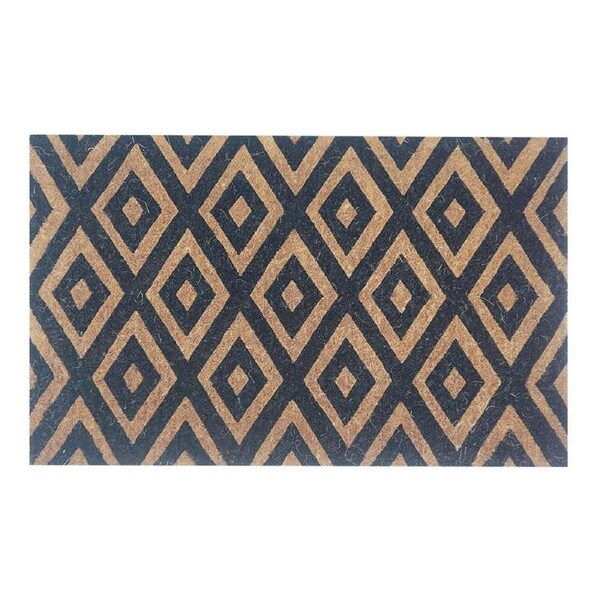 Solemate Premium Diamond Coir Mat Biodegradable Fair Trade 50x80cm Multicoloured