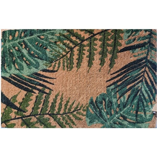 Solemate Premium Coir Leaves Mat 50x80cm Eco Friendly Coconut Natural & Greens