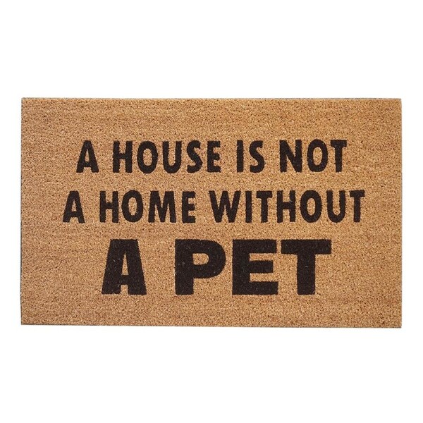 Solemate PVC Backed Coir Home Without Pet 45x75cm Slimline Outdoor Doormat