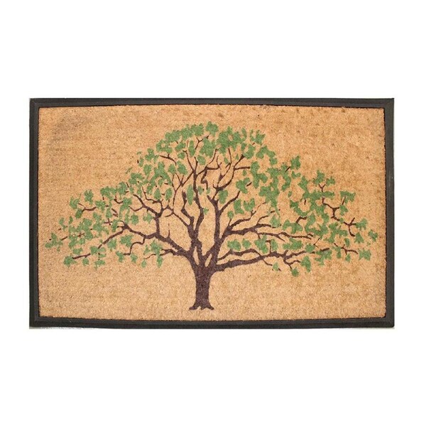 Solemate Green Tree Small Leaf 75x120cm Stylish Durable Outdoor Front Doormat
