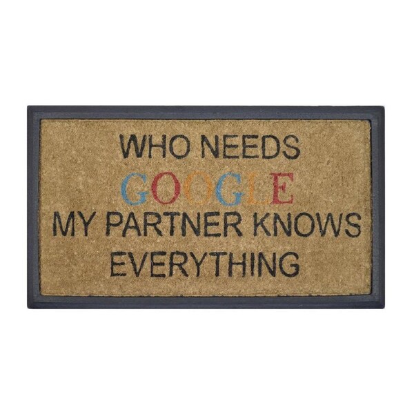 Solemate Google 40x70cm Themed Novelty Stylish Durable Outdoor Front Doormat