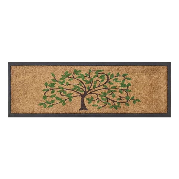Solemate Green Tree Large Leaf 40x120cm Stylish Durable Outdoor Front Doormat
