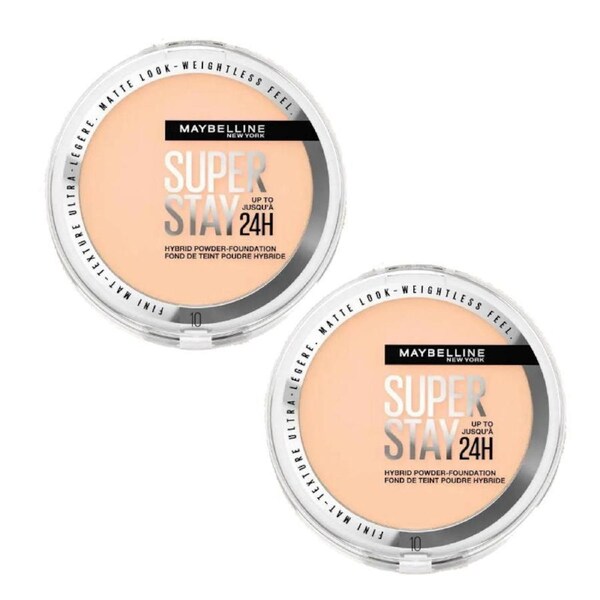 2x Maybelline Superstay 24H Hybrid Powder Foundation 9g 10
