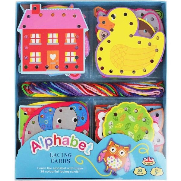 Buddy & Barney - Alphabet Lacing Card Set