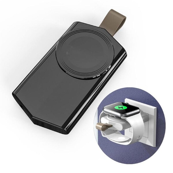Catzon Portable Magnetic Travel Wireless USB iWatch Charger for Apple Watch Series 6/5/4/3/2/1/SE-Black