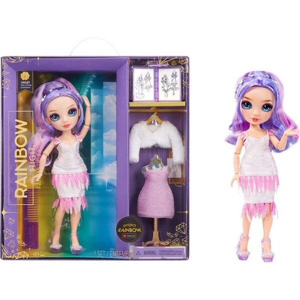 Rainbow High Fantastic Kids Play Fashion Dress Up Doll Violet Willow 28cm 4+