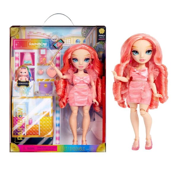 Rainbow High New Friends Kids Play Fashion Dress Up Doll Pinkly Paige 29cm 4+