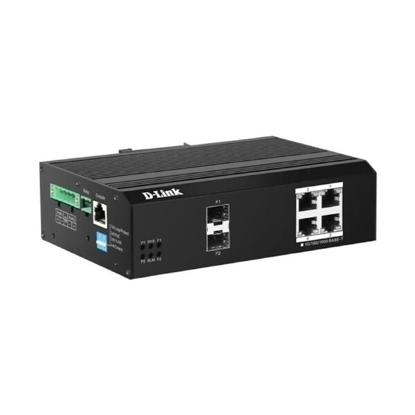D-LINK 6-Port Gigabit Industrial Smart Managed PoE+ Switch with 4 PoE ports 2 SFP ports