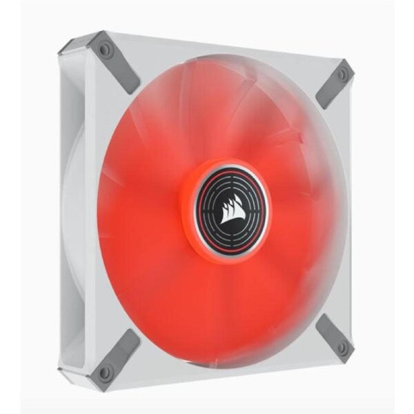 CORSAIR ML ELITE Series, ML140 LED ELITE WHITE, 140mm Magenta netic Levitation Red LED Fan with AirGuide, Single Pack