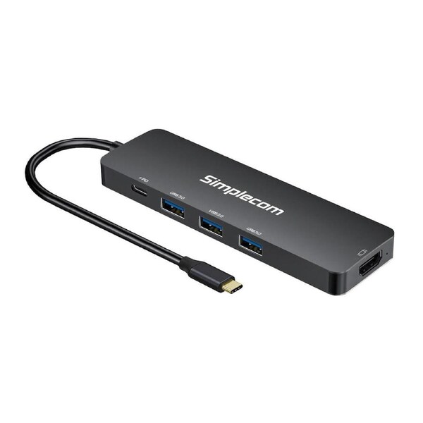 SIMPLECOM CH545 USB-C 5-in-1 Multiport Adapter Docking Station with 3-Port USB 3.0 Hub PD HDMI
