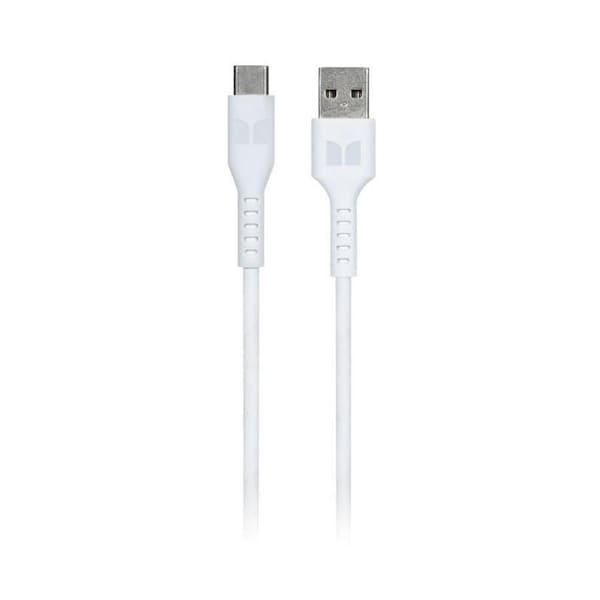MONSTER USB-C to USB-A Thermo Plastic Elastometer Cable - White 2m