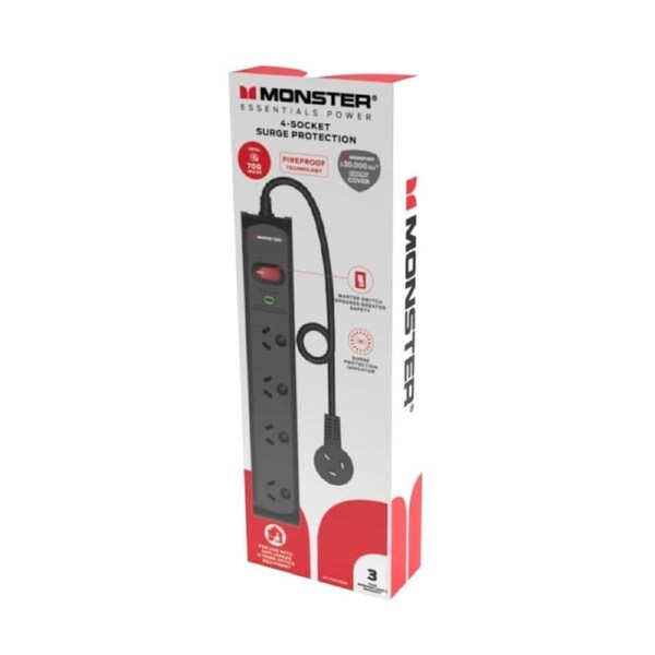 MONSTER 4 Socket Surge Protector Board