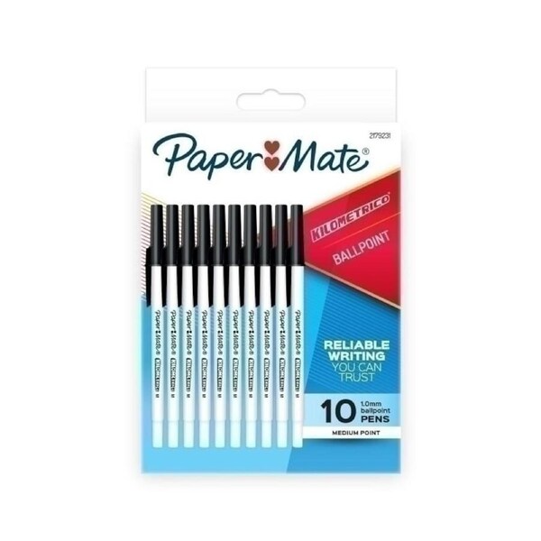 PAPER MATE Kilometrico Black Pack of 10R Box12