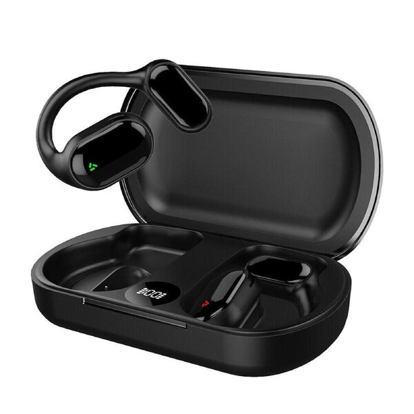 Bone Conduction TWS Wireless Earphones, Ear Clip On Bone Conduction Wireless Bluetooth 5.3 Earphones Sport Headphones, TWS Wireless Earbuds