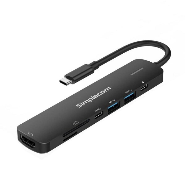 SIMPLECOM CHT570 USB-C SuperSpeed 7-in-1 Multiport Hub Adapter HDMI 2.0 Docking Station