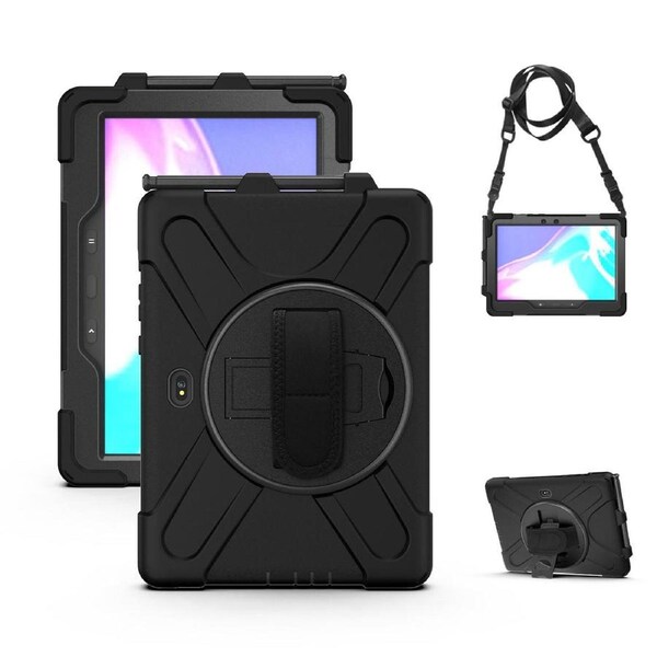 PISEN Rugged Case for Samsung Galaxy Tab Active4 Pro - Shock Resistant, 2M Drop Tested, Shoulder Strap, 360° Rotatable Kickstand