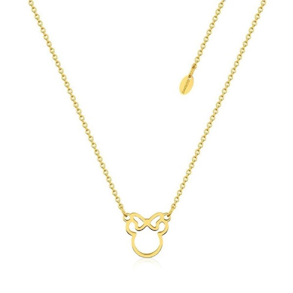 Couture Kingdom - Disney - Minnie Mouse Outline Necklace Yellow Gold