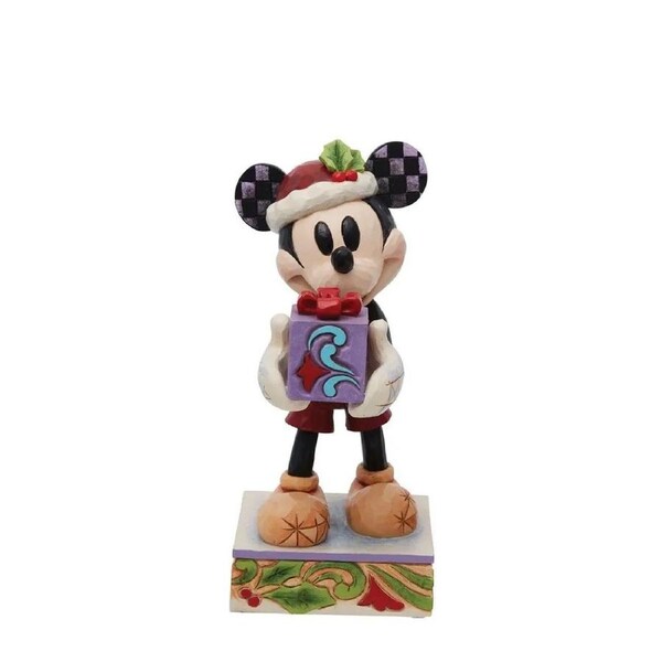 Jim Shore Disney Traditions - Mickey Secret Santa Christmas Figurine