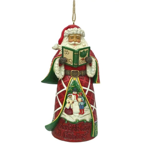 Jim Shore Heartwood Creek - Caroling Santa Hanging Ornament
