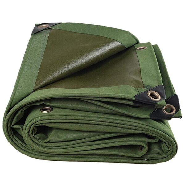 3x4M Army Heavy Duty Waterproof Canvas Tarp Tarpaulin Sun Blocked Dustproof