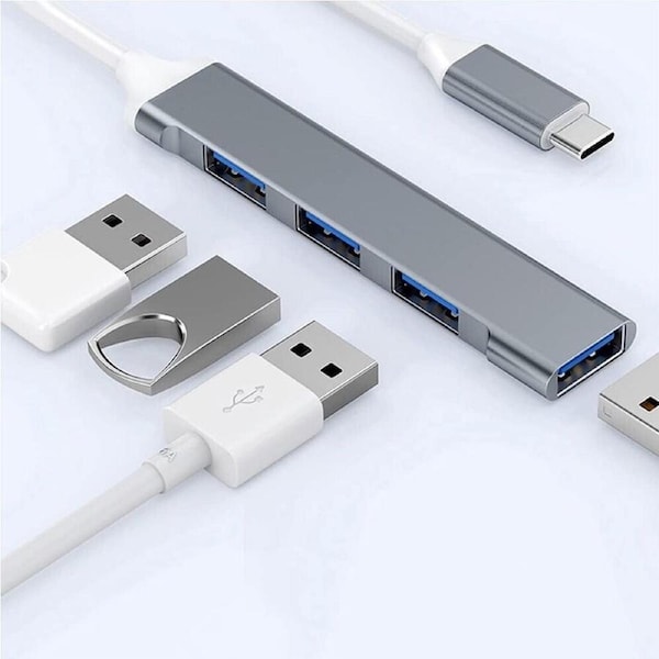 4In1 Multi Port Type C USB 3.0 Hub Adapter Cable Type-c For Macbook Ipad Laptop