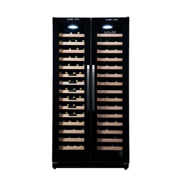 Lecavist 188 Bottle Wine Fridge Dual zone Side by side Black LCS200VN2Z2D