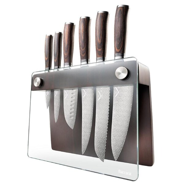 Baccarat Le Connoisseur Epicure 7 Piece Knife Block