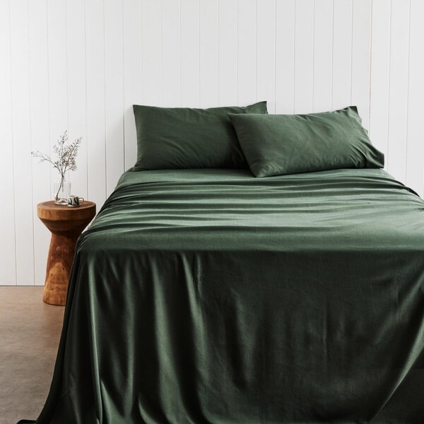Adorn Living Bamboo Blend Sheet Set - Moss - Single