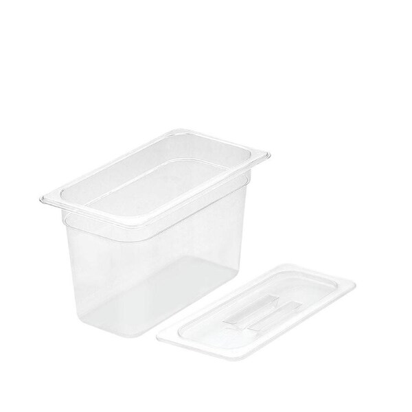 SOGA 200mm Clear Gastronorm GN Pan 1/3 Food Tray Storage with Lid