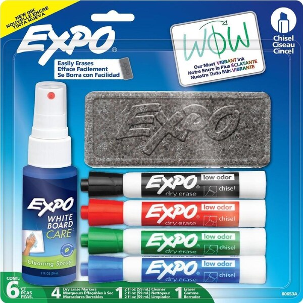 Expo Low Odour Dry Erase Markers Kit