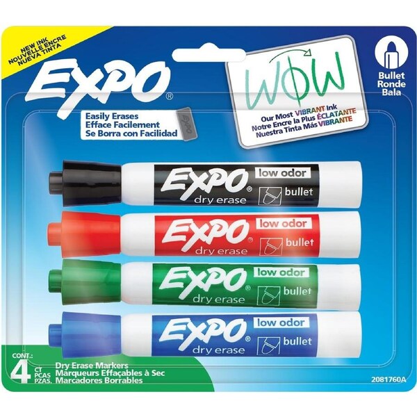 EXPO Low Odour Dry Erase Markers Bullet Tip