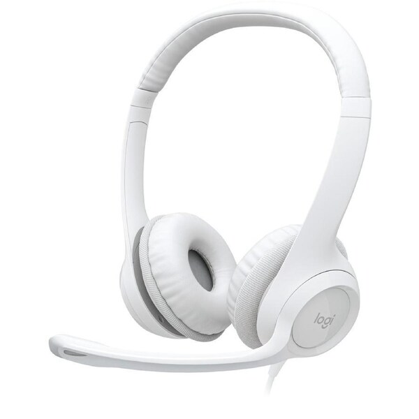 Logitech H390 USB Computer Headset - Off White