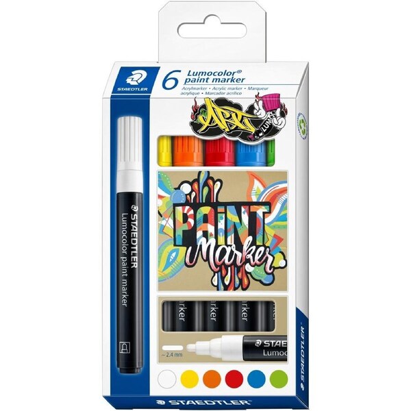 Staedtler Lumocolor Paint Marker 6 Pack