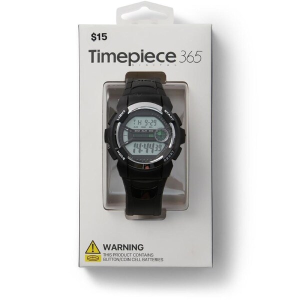 Timepiece 365 Men's Digital Watch - Black Strap