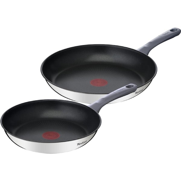 Tefal Daily Cook Induction Stainless Steel Twin Pack Fry Pans 24/28cm