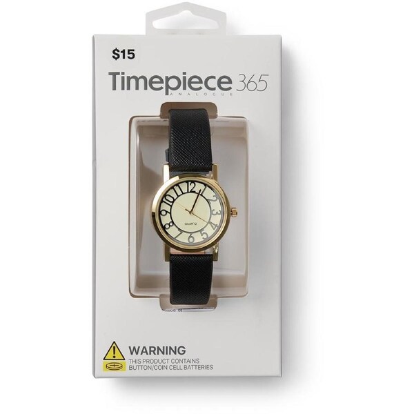 Timepiece 365 Women's Strap Watch - Black