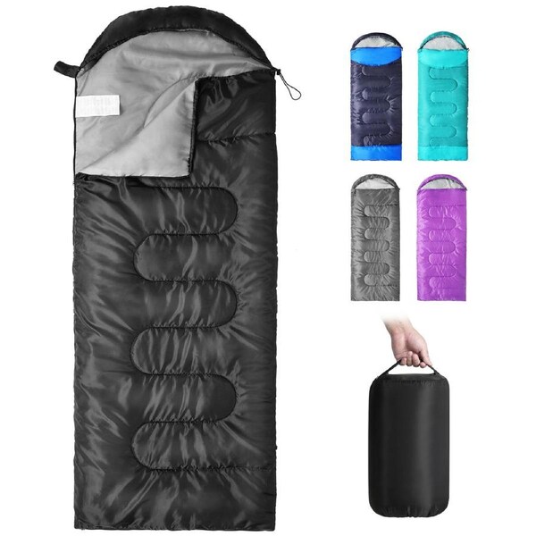 Advwin Single Sleeping Bag Outdoor Camping Hiking Bags Thermal Black
