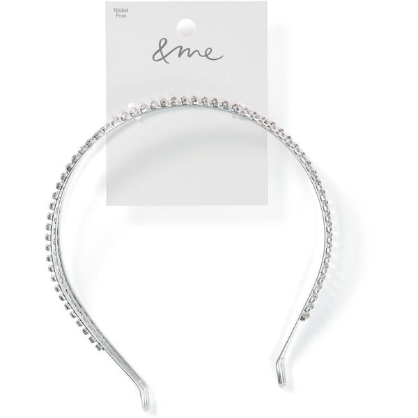 &me Women's Mock Diamond Headband - Silver