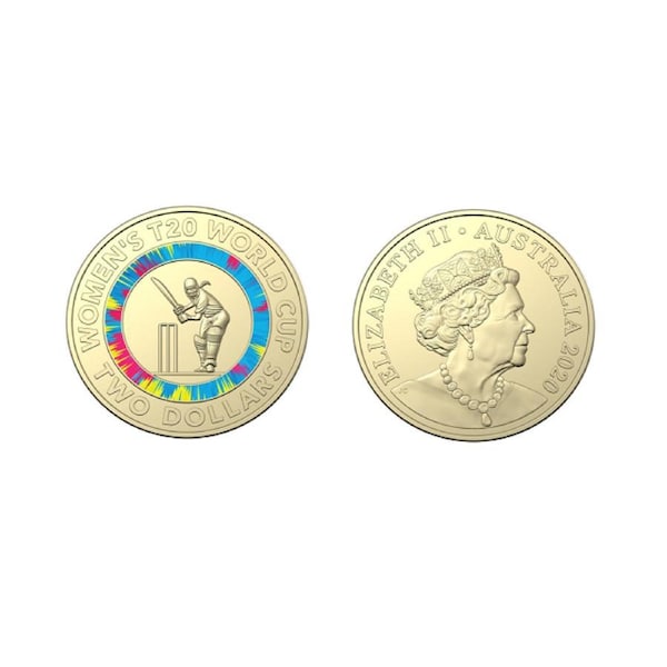 $2 2020 Womens T20 Cricket World Cup Lightly Circulated AUS Two Dollar Coin