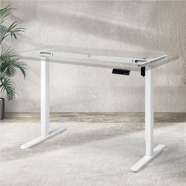 Levede Electric Standing Desk Frame Single Motor Height Adjustable - White