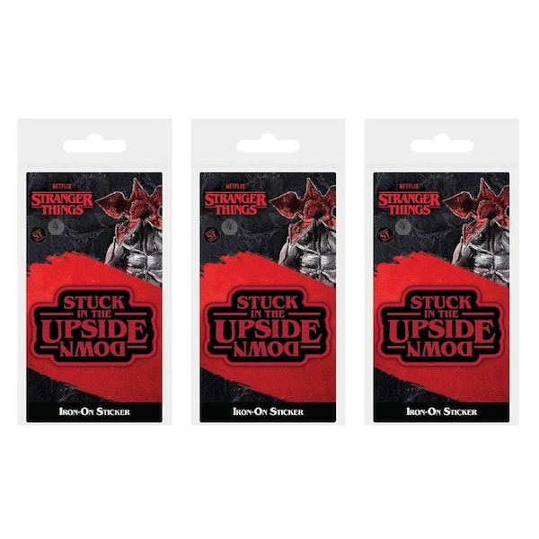 3x Stranger Things The Upside Down Fabric Iron-On Decorative Clothing Patch